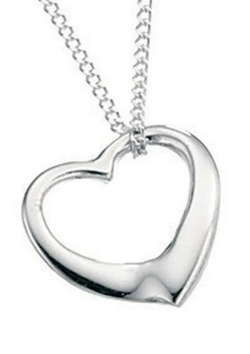 Collier cœur élégant en argent massif 925