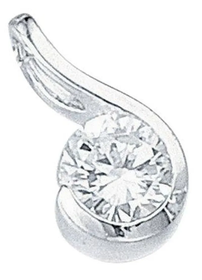 Collier solitaire argent 925 - éclat point de lumière
