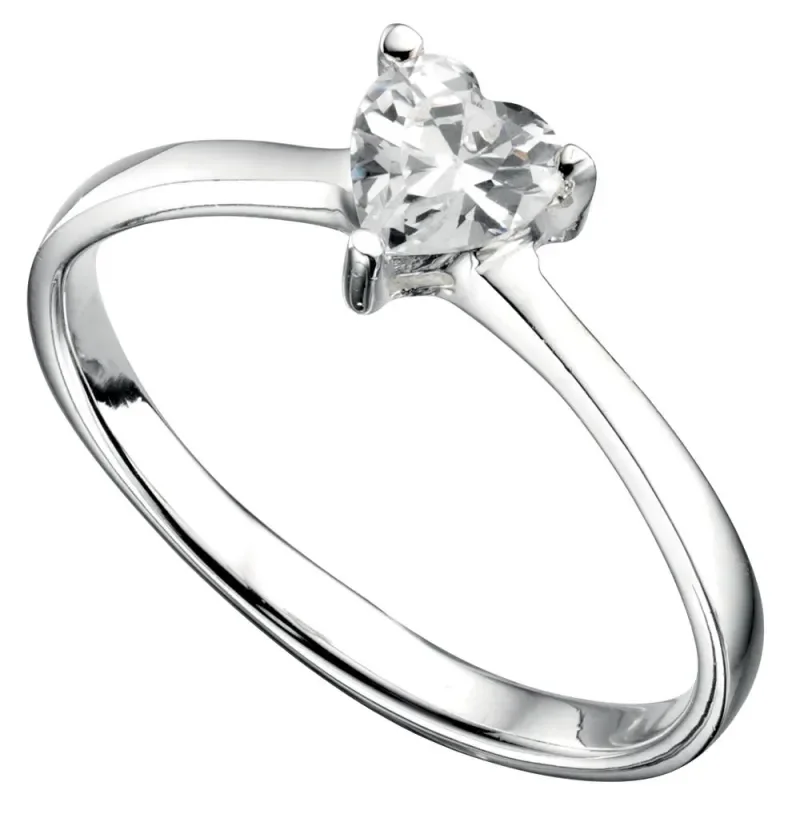 Bague cœur argent 925  éclat d amour