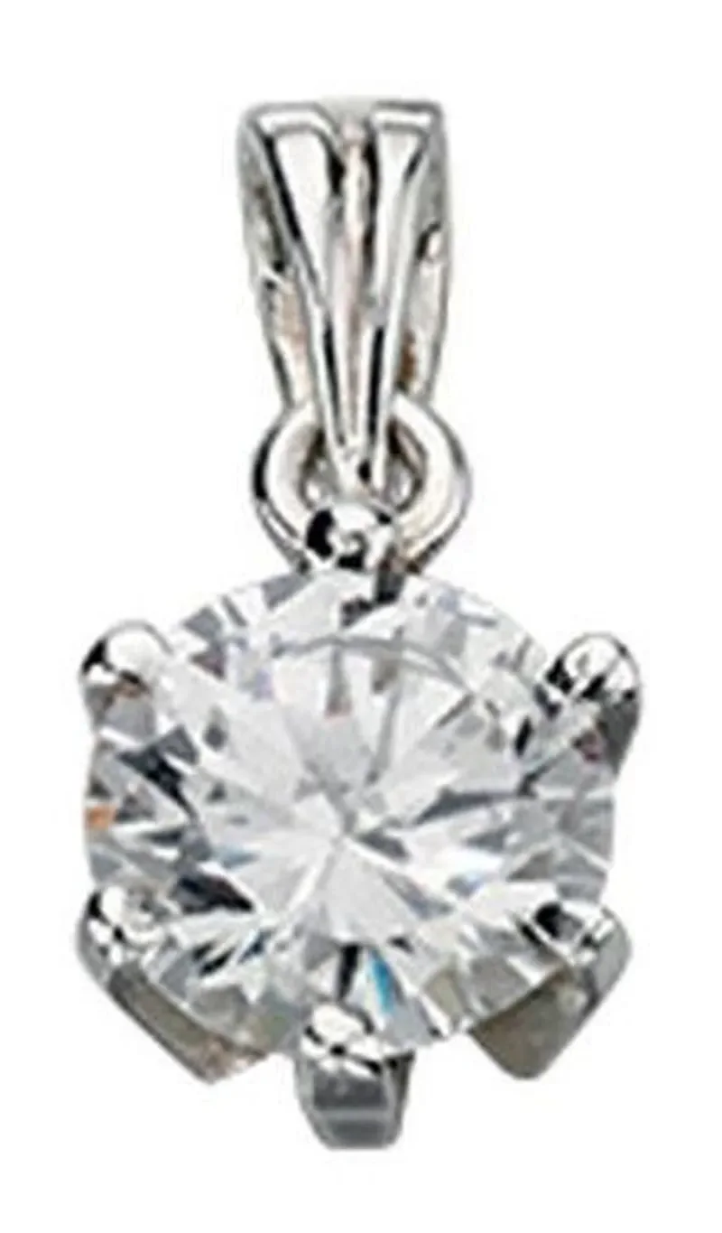 Collier éclat céleste en argent 925 solitaire zirconium