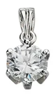 Collier éclat céleste en argent 925 solitaire zirconium