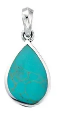Collier  éclat d azur  turquoise et argent massif 925