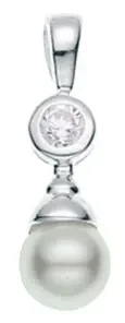 Collier  éclat de nacre  - perle d eau douce et argent 925