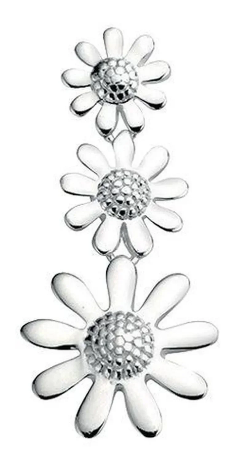 Collier fleur poétique en argent 925 rhodié