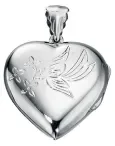 Collier cœur médaillon porte-photo personnalisable en argent 925