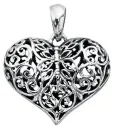 Collier pendentif cœur  éclat d amour  en argent 925 pour femme