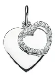 Collier  lien d amour  - cœurs entrelacés en argent 925