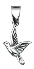 Collier hirondelle  envol de liberté  en argent massif 925