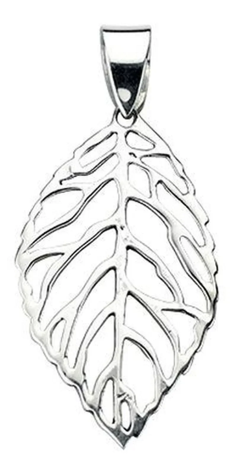 Collier argent feuille ciselée  gaïa