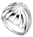 Bague aura sculpturale en argent massif 925