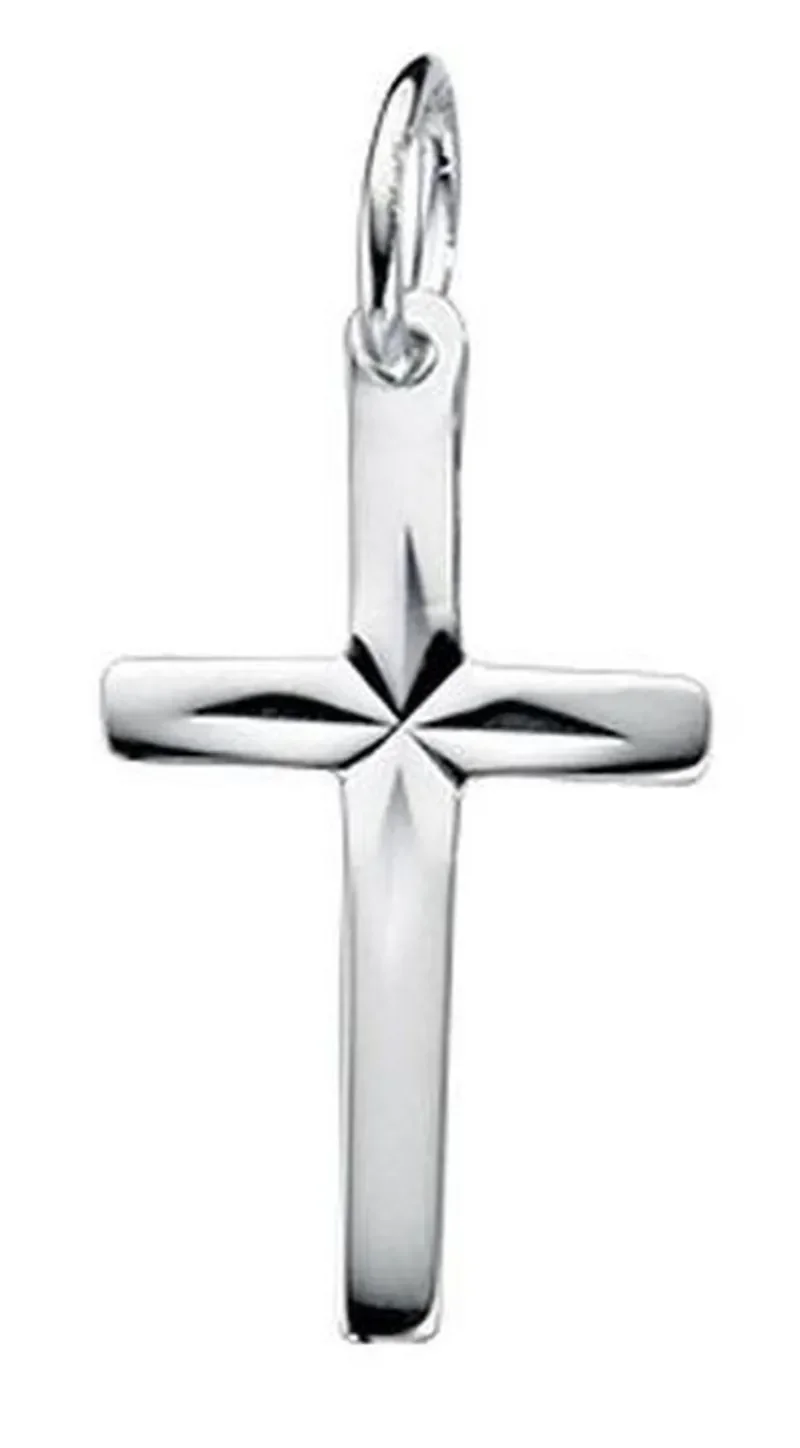 Collier croix céleste en argent 925 rhodié