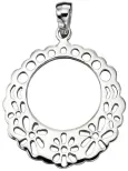 Collier pendentif  irisa  - motifs ajourés en argent massif 925