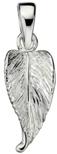 Collier pendentif feuille en argent 925