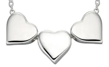 Collier coeurs en argent 925/1000