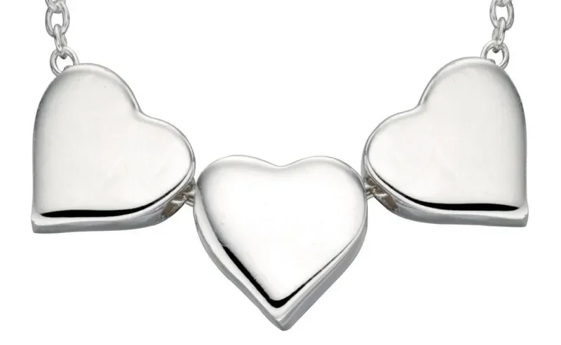 Collier cœur en argent 925 rhodié ✨  pendentif romantique pour femme