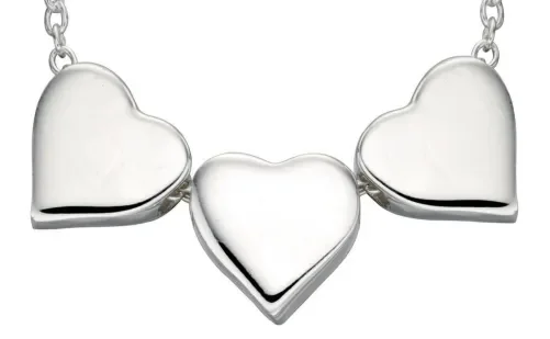 Collier coeurs en argent 925/1000