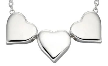 Collier coeurs en argent 925/1000