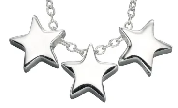 Collier étoiles en argent 925/1000