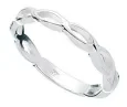 Bague en argent 925 rhodié  éclat pur