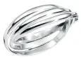 Bague trinité 3 anneaux entrelacés en argent massif 925