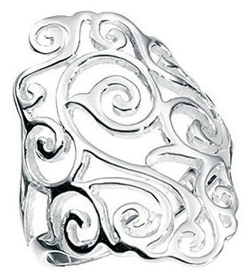 Bague ethnique artisanale ciselée en argent massif 925