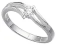 Bague solitaire femme éclat divin en argent 925 zirconium