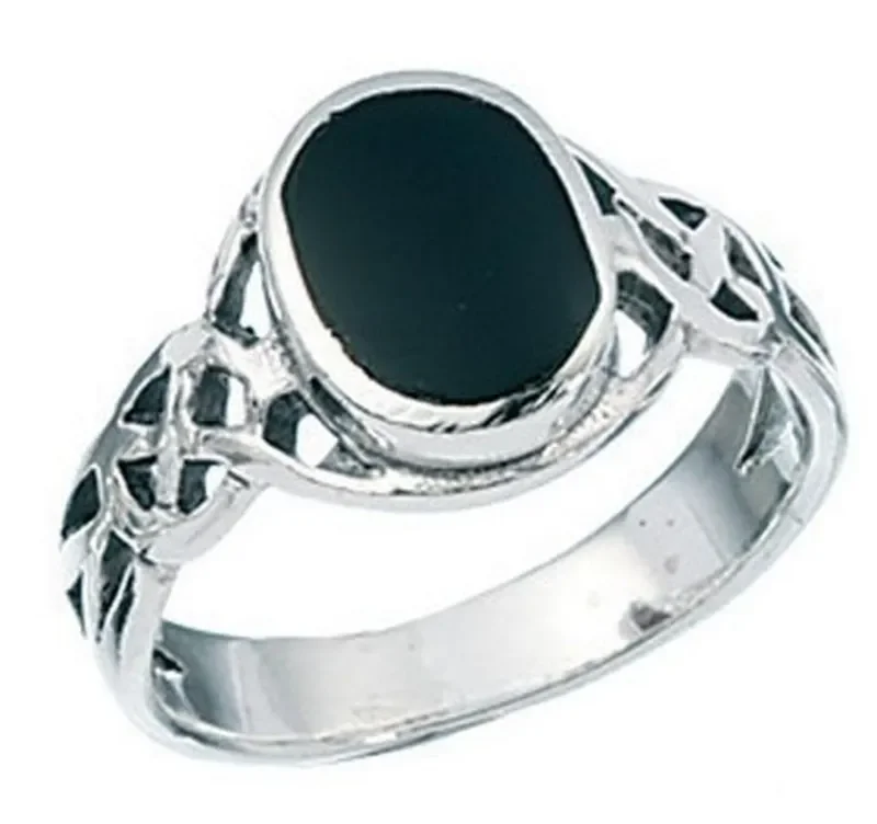 Bague  nox  argent massif 925 onyx noir véritable