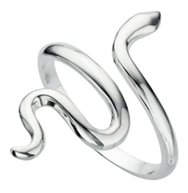 Bague serpent étreinte mystique en argent massif 925 Bague serpent étreinte mystique en argent massif 925