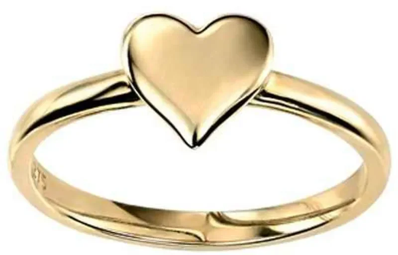 Bague cœur éclat d amour en or 9 carats