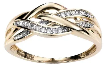 Bague diamant 0,10 carat en or 375/1000 carat