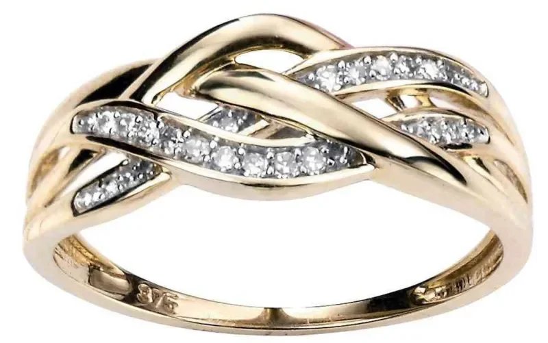 Bague solitaire diamant  éclat éternel  en or 9 carats