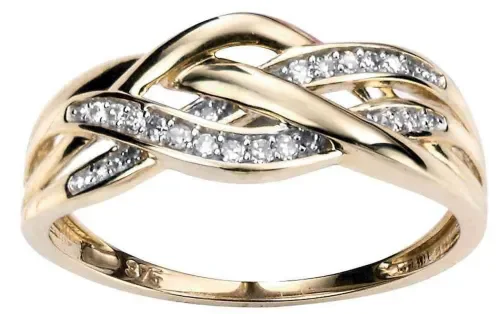 Bague diamant 0,10 carat en or 375/1000 carat