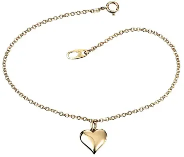 Bracelet coeur en Or 14 carats