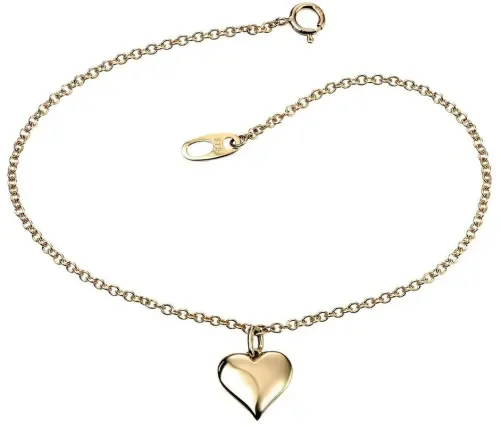 Bracelet coeur en Or 14 carats