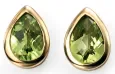 Boucles d oreilles  éclat végétal  - péridot naturel et or jaune 9 carats ✨