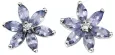 Boucles d oreilles tanzanite et diamants or blanc