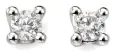 Boucles d oreilles diamant solitaire en or jaune 9 carats