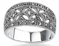 Bague argent 925 marcassite  éclat vintage  - style art déco