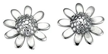 Boucle d'oreille fleur en argent 925/1000