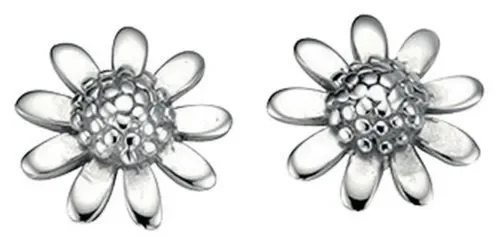 Boucle d'oreille fleur en argent 925/1000