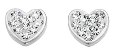 Boucle d'oreille coeur en argent 925/1000