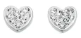 Boucles d oreilles cœur étincelant en argent 925 zirconium