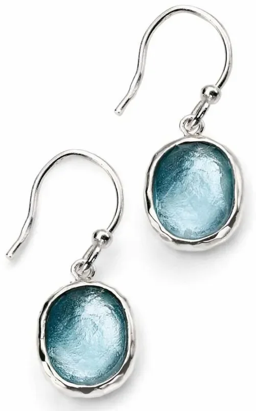 Boucle d'oreille verre en argent 925/1000