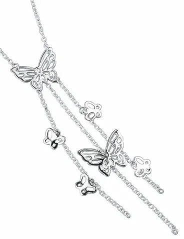 Collier papillons en argent 925/1000