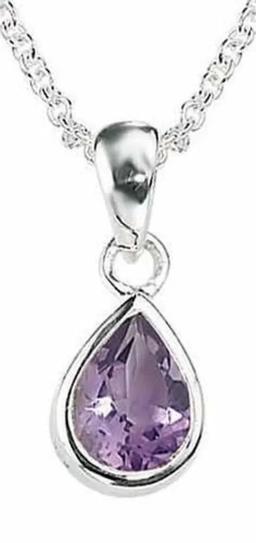 Collier améthyste en argent 925/1000