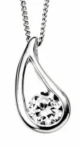 Collier argent 925 femme éclat divin - pendentif solitaire zirconium