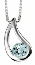 Collier éclat d azur - topaze bleue et argent 925 rhodié