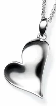 Collier pendentif cœur éclatant en argent 925