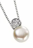 Collier  éclat lunaire  en argent massif 925
