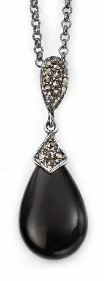 Collier agate en argent 925/1000